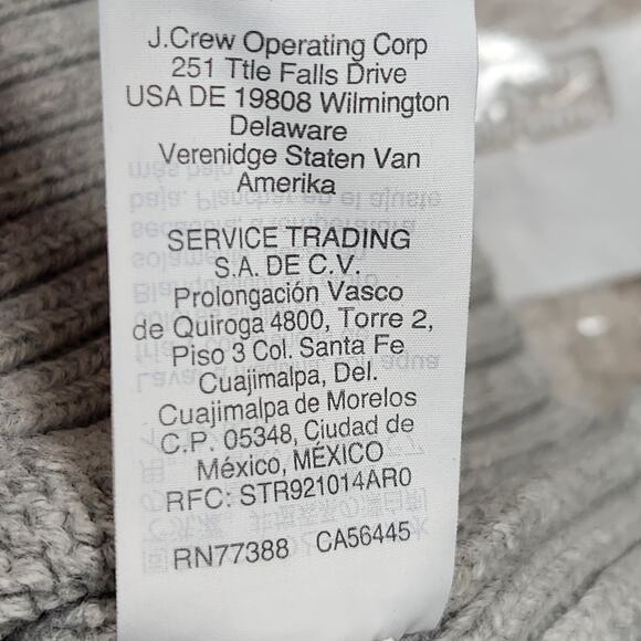 J CREW Mockneck Center Cable Knit Fisherman Sweater Women Size XS Gray Comfy - Picture 7 of 8